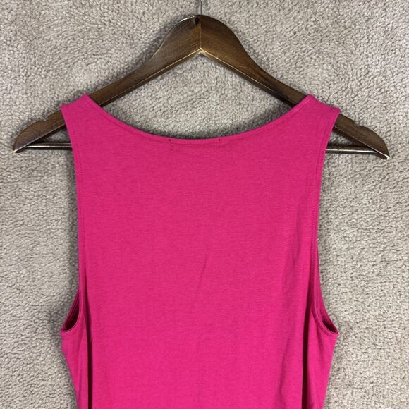 Lauren Ralph Lauren Dress Womens Medium Pink Sleeveless Fit Flare Tie Waist Tank - Picture 8 of 10